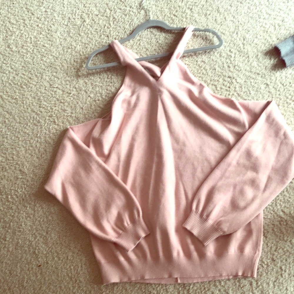 Cold shoulder sweater